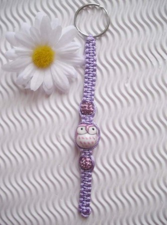 *ZU HABEN* Schlüsselanhänger EULE lila