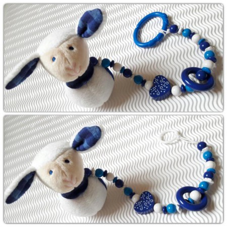 *NEU - ZU HABEN* Glöckchenschaf blau/weiß
